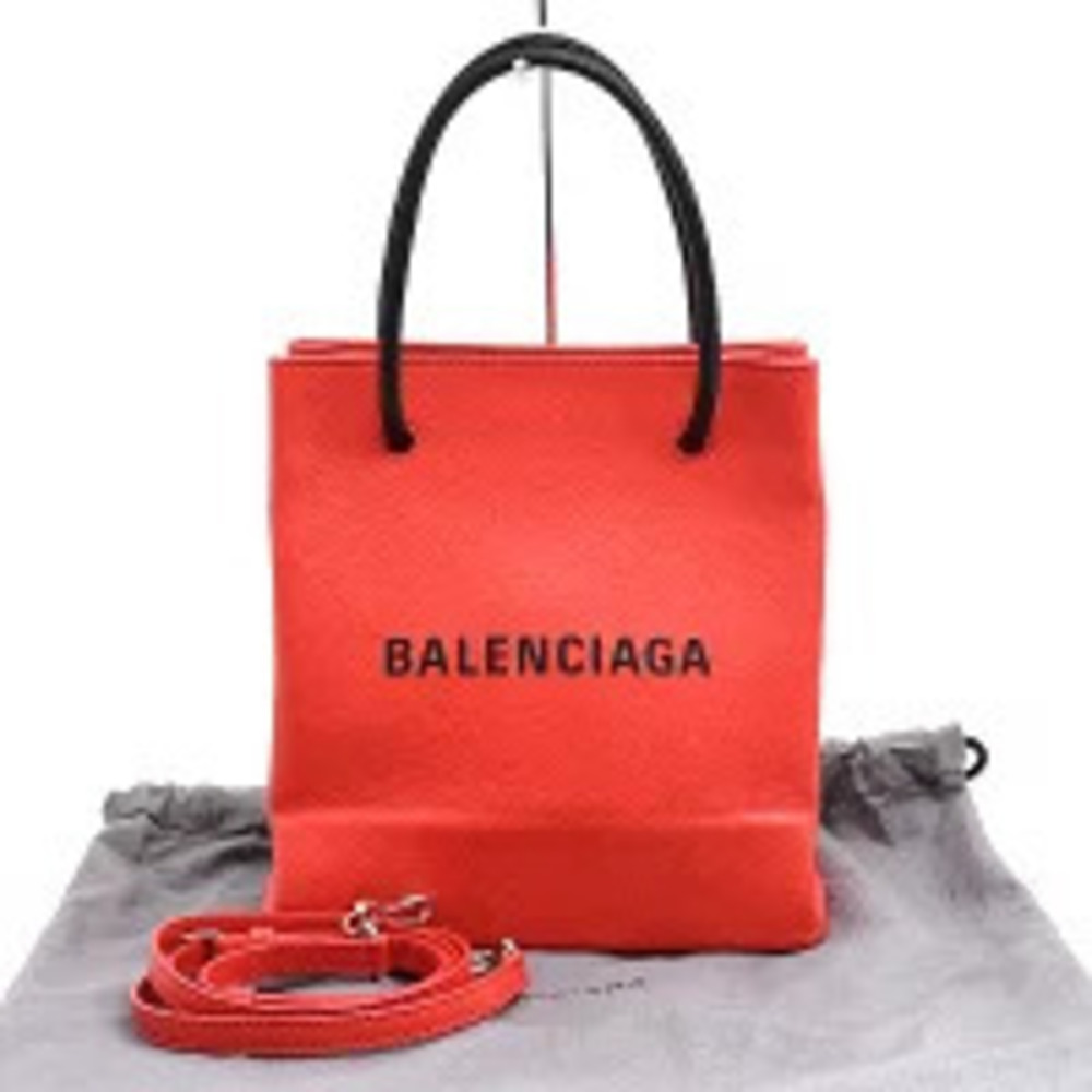 Balenciaga Logo Shopping Tote XXS Handbag Red - Picture 10 of 10